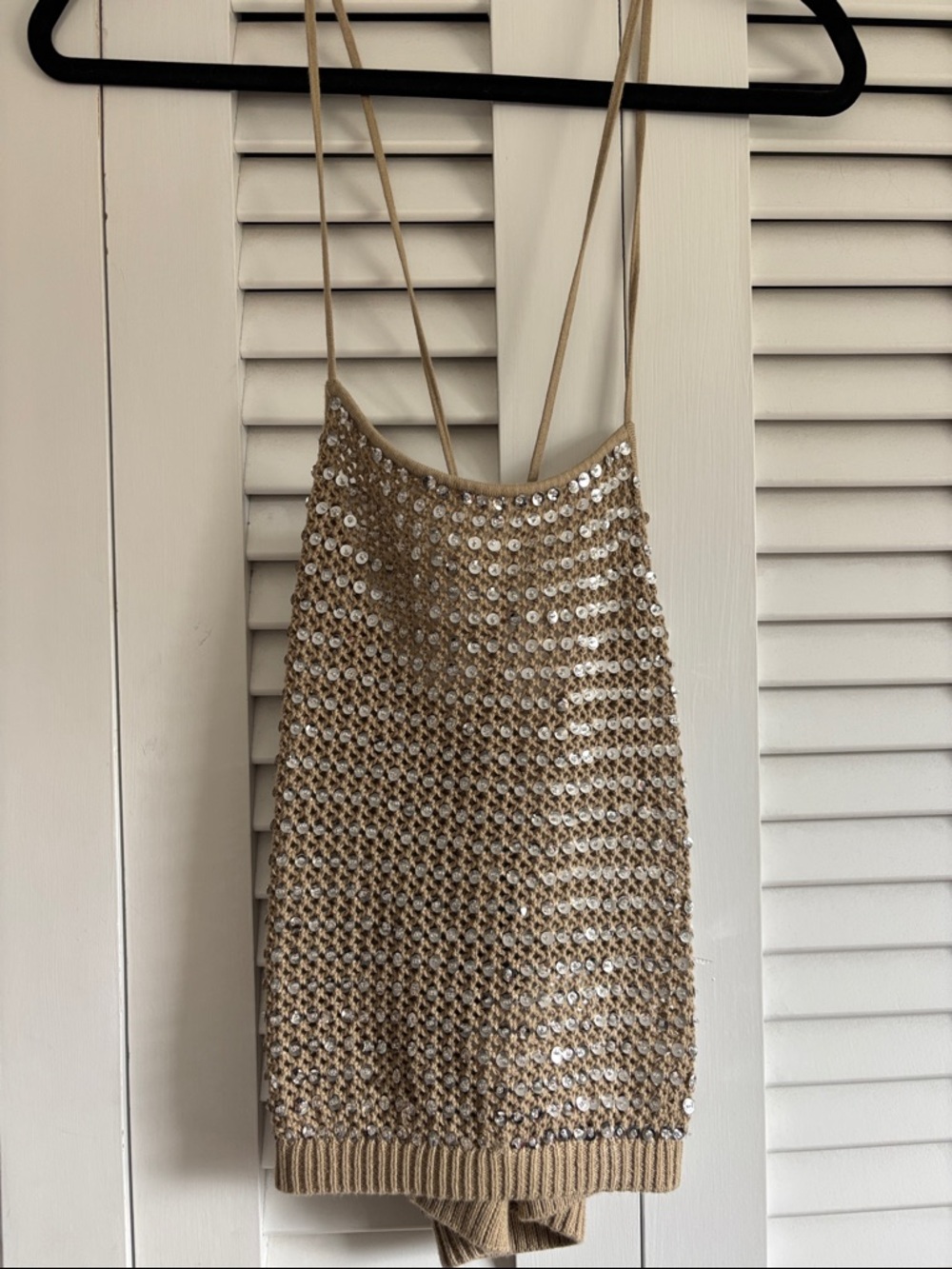 Women’s jcrew sequined tank sz medium